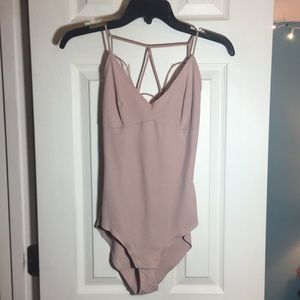 Tan/“nude” body suit